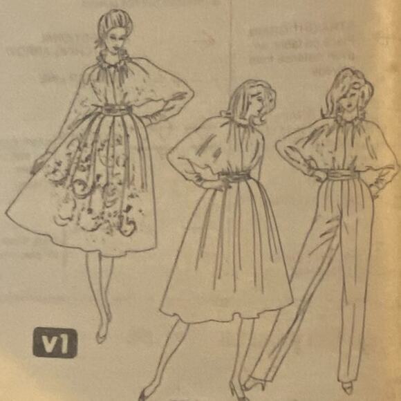Simplicity 5733 Pattern Pant Skirt Top Cummerbund Miss 12 Uncut Vintage Knit - Picture 4 of 7